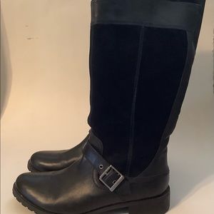 Womens Timberland Bethel 8324A Black Suede Leather Zip Up Tall Boots Sz 10W